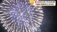鹿児島「桜島と芸術花火」　1万3500発が春夜彩る