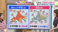 北海道【菅井さんの天気予報 2日(木)】北海道もいよいよ暑くなる…きょう気象台から1か月予報が発表！ダブル台風の影響は？