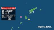 鹿児島・徳之島町や天城町などで最大震度4の地震　この地震による津波の心配なし　奄美大島近海深さ0km震源のM5.6