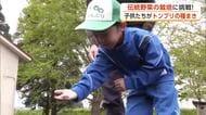 「大きくおいしくなって」　児童・園児が伝統野菜「トンブリ」の種まきに挑戦　秋田・大館市