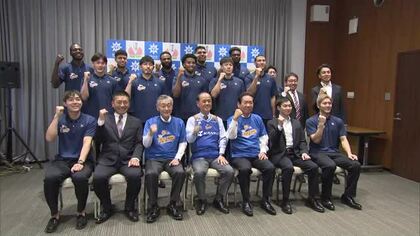 トライフープ岡山が岡山市の大森市長に健闘誓う　市長「我々に求められているのはアリーナ整備」【岡山】