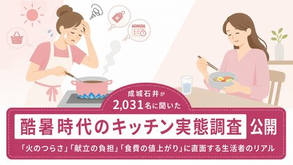 【株式会社成城石井】酷暑時代の食卓に潜む 「15分の壁」と、令和の「夏のキッチン三重苦」の実態　食事づくりに広がる “コンロキャンセル”界隈。惣菜は「手抜き」から「賢い酷暑対策」へ
