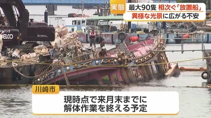 港に90隻の放置船…静岡・下田でも“船の墓場” 異様な光景に広がる不安