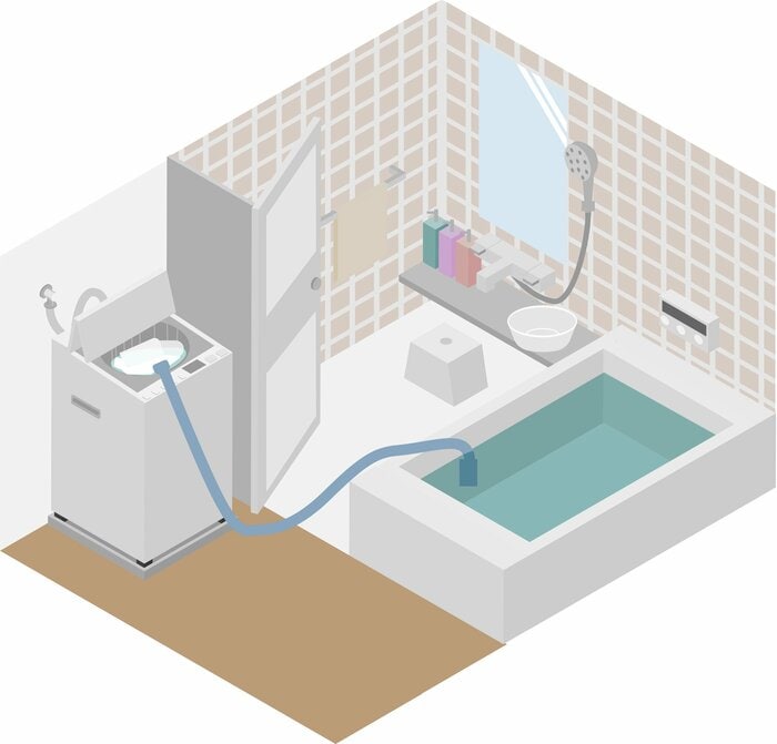 給水ホースを使えば洗濯に使いやすい(画像はイメージ)