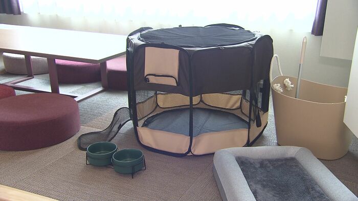ペットと泊まれる部屋には様々なペット用品が