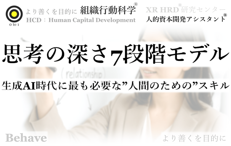 生成AI時代に最も必要な「思考の深さ7段階モデル」公開（組織行動科学(R)）