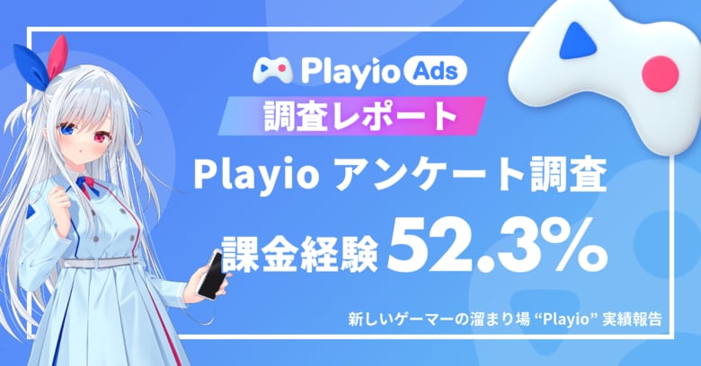 【52.3%が課金経験あり】ゲームプラットフォームアプリ「Playio(プレイオ)」ユーザー調査結果を公開!直近1ヵ月の課金状況が明らかに。
