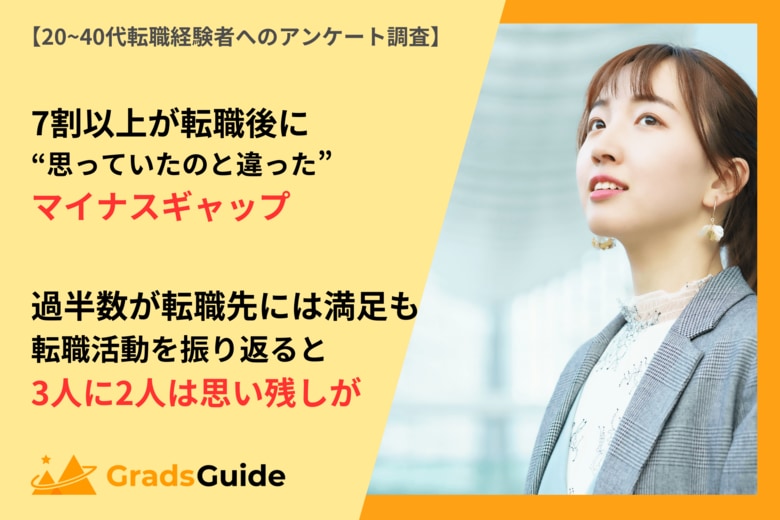 【7割以上が転職後にマイナスギャップ】転職活動の満足度と情報収集の実態調査