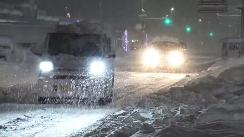 福井地方気象台が「顕著な大雪に関する気象情報」発表　敦賀市で6時間に降雪32センチ　｜FNNプライムオンライン