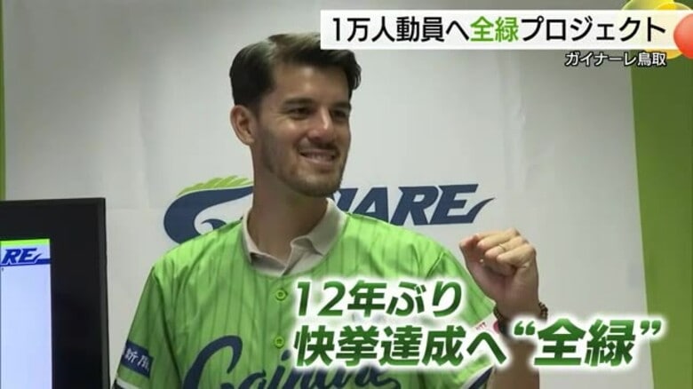 ホーム5連勝中ガイナーレ鳥取が12年ぶり観客1万人達成へ「全緑」キャンペーン　オリジナルシャツ特典も｜FNNプライムオンライン