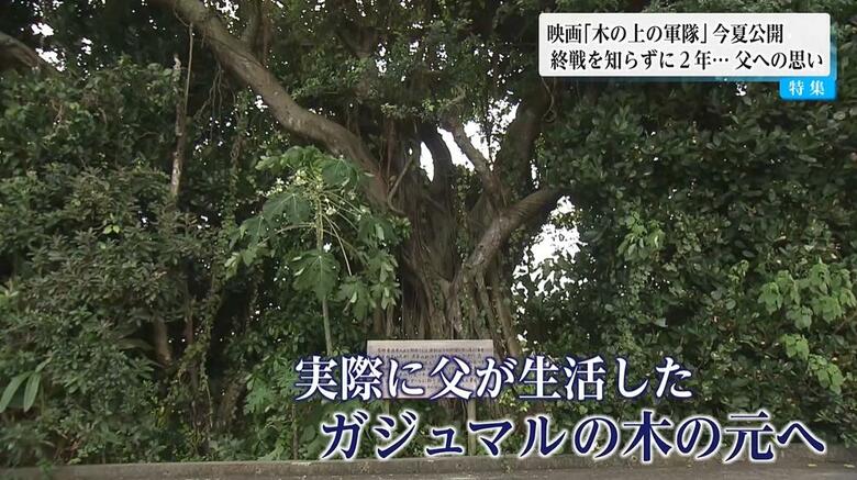 終戦を知らず、木の上で2年間つないだ命　映画『木の上の軍隊』のモデルとなった日本兵の子孫が80年の時を経て「ガジュマルの木」の元へ集う｜FNNプライムオンライン