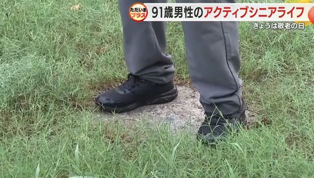 ラジオ体操の定位置の草は…