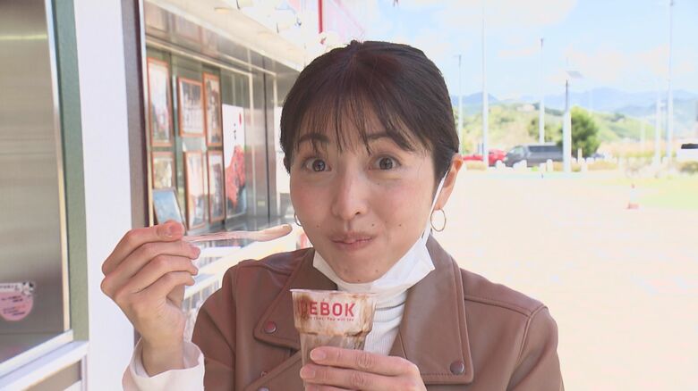 北村アナ：濃厚だけど後味さっぱり　ワッフルは食べ応えがある