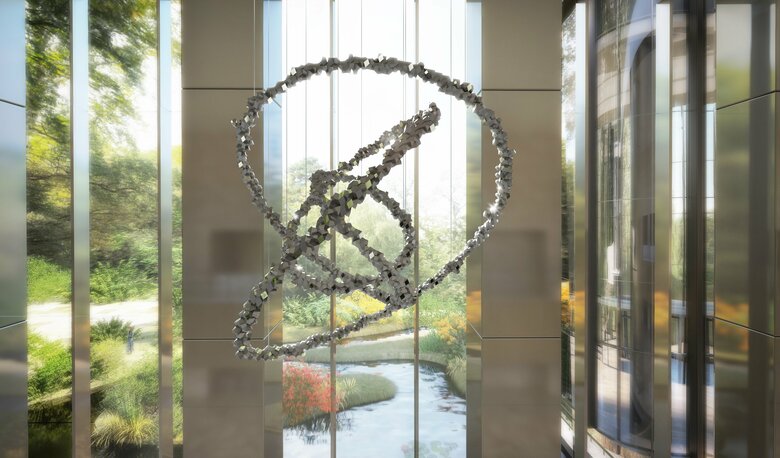 オラファー・エリアソン 『相互に繋がりあう瞬間が協和する周期』2023年 森 JP タワー