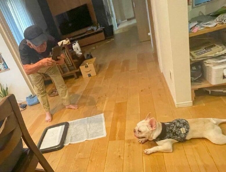 頑張って撮影しているおじいちゃん