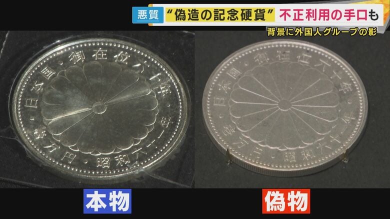 本物と偽造された銀貨