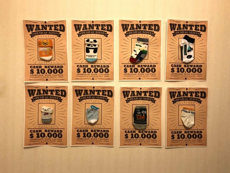 靴下を指名手配