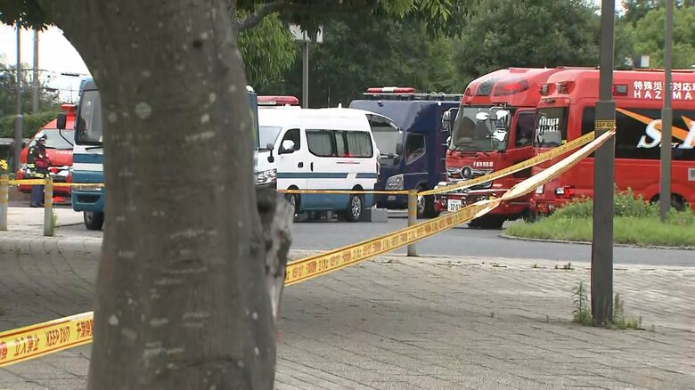 薬品の誤投入が起きた温水プール。利用者ら200人が避難したという。