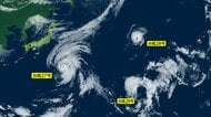 【台風情報】数年に一度の「越境台風」28号　トリプル台風が日本周辺に　台風本体が離れていても高波や雨雲の動きに注意