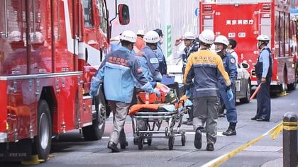 【速報】10トン以上の鉄骨とともに落下、作業員4人が心肺停止　東京・八重洲のビル工事現場