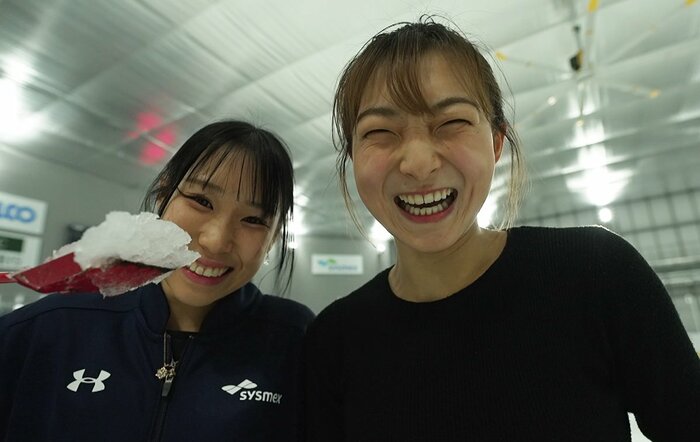 ともに練習に励んできた坂本花織と