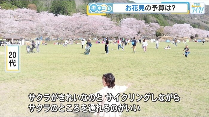 人気の花見スポットの一つ、土師ダムにて（父親提供）