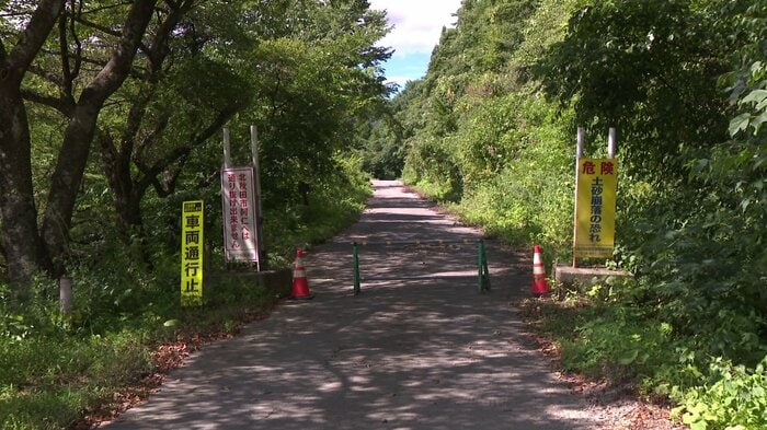 維持管理見直しの検討対象となっている県道308号・河辺阿仁線