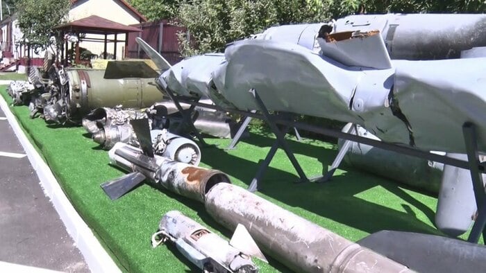 犯罪科学研究所に保管されているロシア軍の兵器