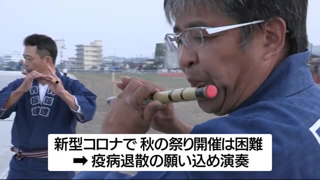 疫病退散の願い込めて“おはやし”披露 鹿児島・指宿市