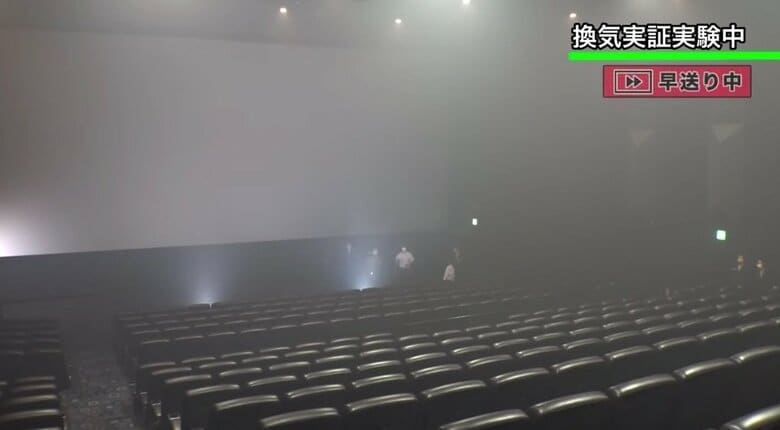 「映画館の空気は20分で入れ替わる」換気を“見える化”した実証動画でコロナ不安を払拭｜FNNプライムオンライン