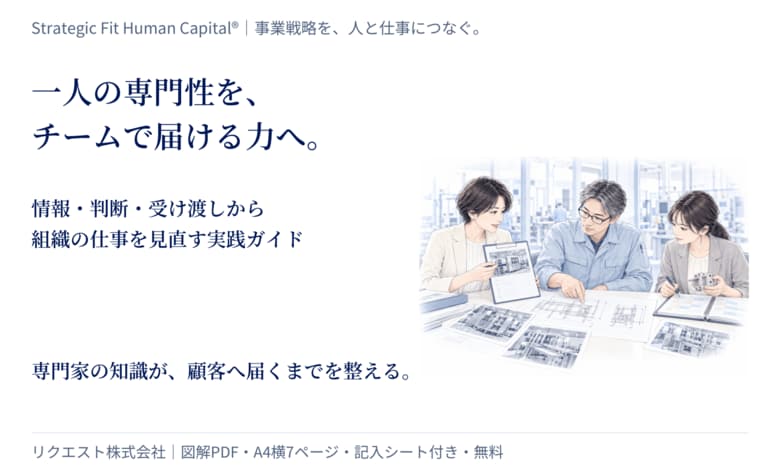 専門家はいる。なのに、確認待ちで仕事が止まる。情報と判断の受け渡しを見直す図解ガイドを無料公開
