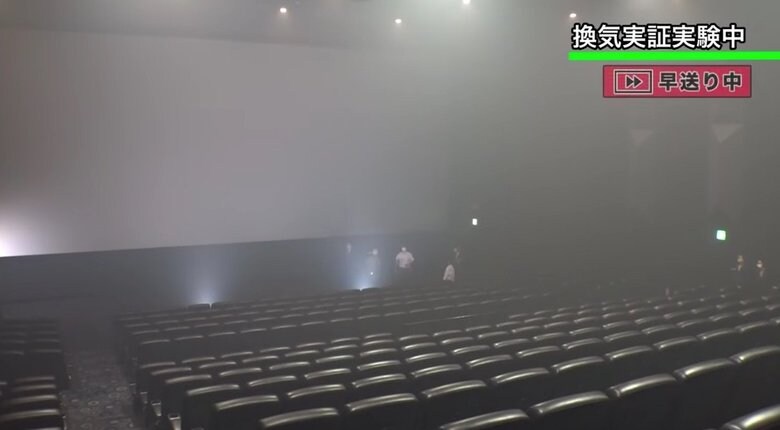 実証実験開始時の様子(映画館に行こうキャンペーン2020のYouTubeより)
