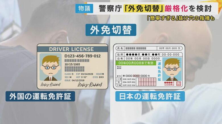 所持していたのは「外免切替」による免許証