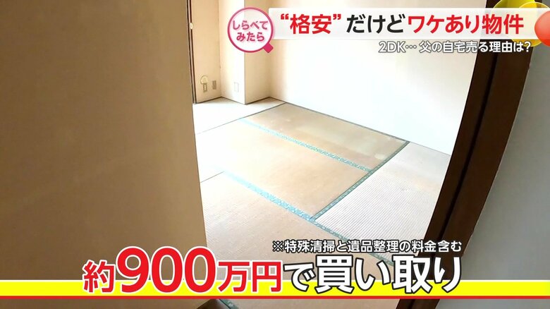 依頼人の物件は約900万円で買い取りが成立した