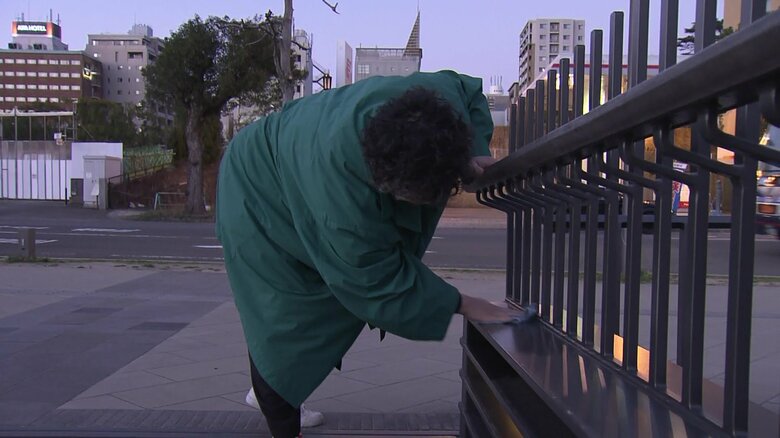 「はしふき」をする渡邊さん