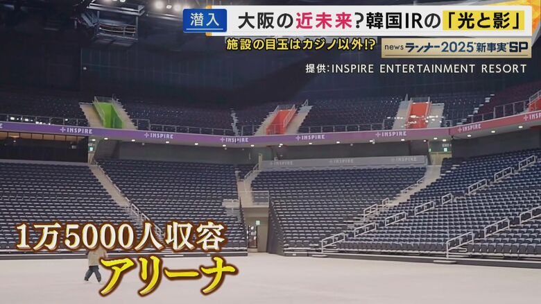 1万5000人を収容できる巨大アリーナ