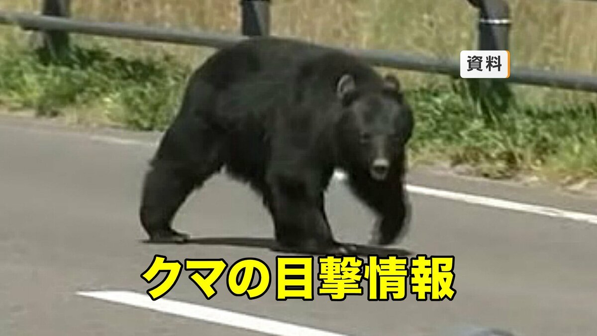クマ目撃】北上市和賀町の吉澤公民館付近でクマ1頭目撃 民家が点在して