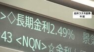 長期金利が一時2.49％に上昇　約27年ぶりの水準　原油高騰受け…市場関係者「金利さらに押し上げる可能性」