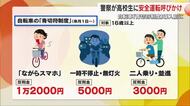 自転車の並進や無灯火運転も反則金…警察が高校生に４月から始まる自転車新ルール注意喚起【岡山】