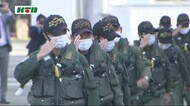 海上自衛隊大村航空基地から中東に派遣の隊員が帰国