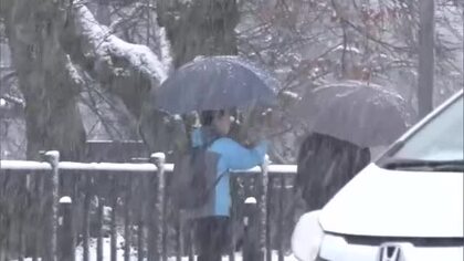 秋田市で初雪観測　平年より3日遅く　県北は一晩で雪景色に　冷え込みも強まり鹿角市八幡平では冬日に