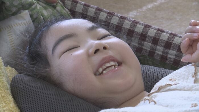 大きく揺らされて笑顔になったみのりちゃん