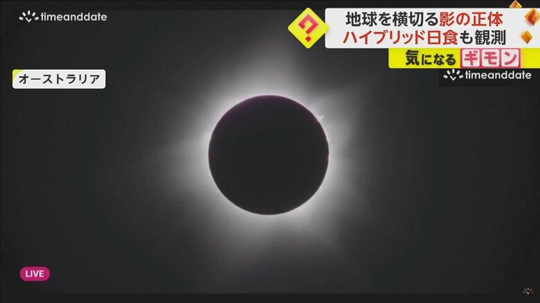 【日食を宇宙から見ると？】各地で天体ショー！日本3年ぶり「部分日食」　国外では「三日月型」や「ハイブリッド型」も観測される｜FNNプライムオンライン