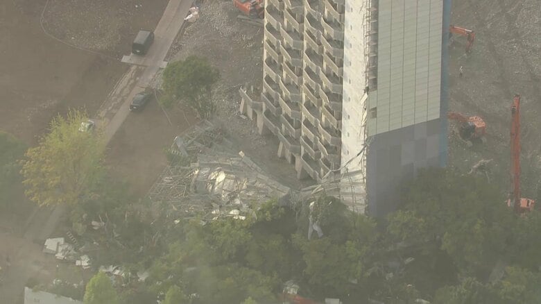 【速報】つくば市の解体現場で足場が崩れる…突風の影響か？建物倒壊や倒木の情報も｜FNNプライムオンライン