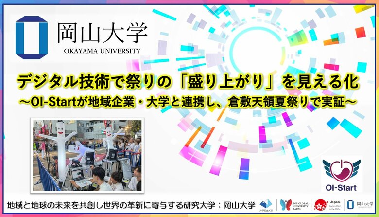 【岡山大学】デジタル技術で祭りの「盛り上がり」を見える化～OI-Startが地域企業・大学と連携し、倉敷天領夏祭りで実証～
