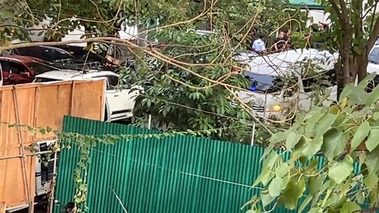 フィリピン・ビクタン収容所前（7日午前8時30分ごろ）