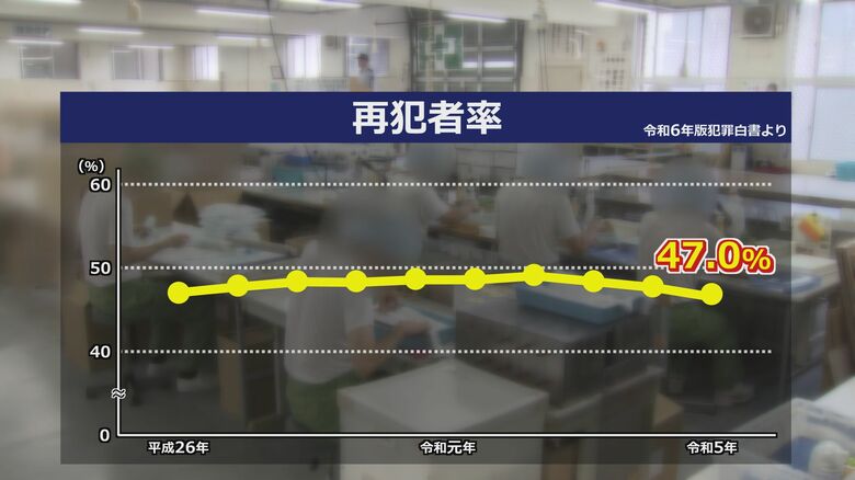 再犯者率（2024年度犯罪白書）