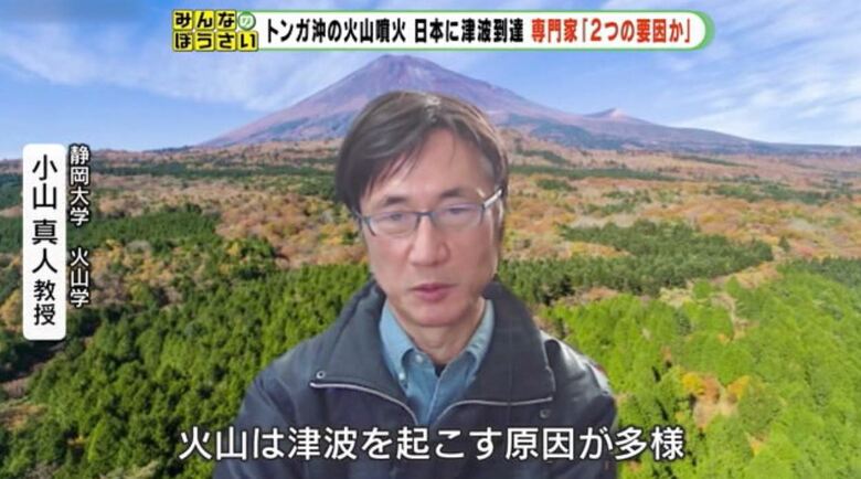 小山教授：（気象庁は津波原因の）全てには対応していない