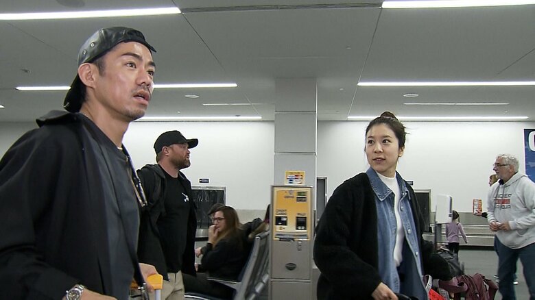 現地入りした村元哉中・高橋大輔組