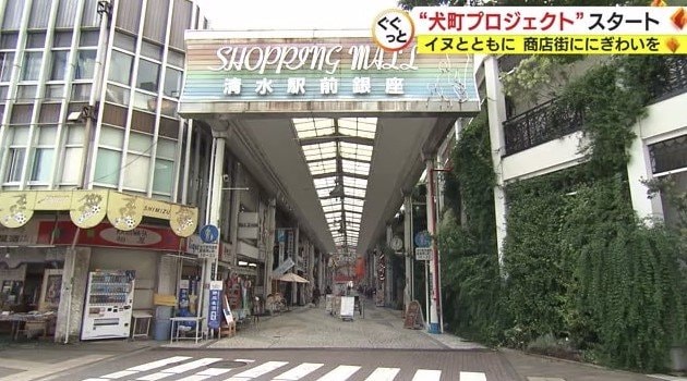 清水駅前銀座商店街の普段の人通りは少ない